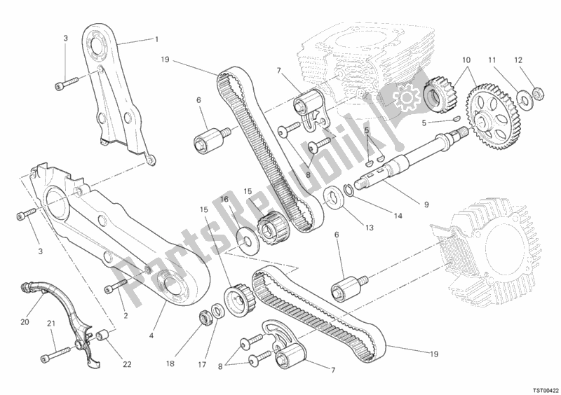 Todas as partes de Correia Dentada do Ducati Monster 795 EU Thailand 2014